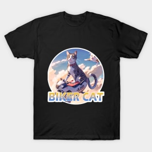 Biker Cat,Racer Cat T-Shirt